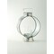 CC Home Furnishings 14" Clear Distress Finish Glass Candle Holder